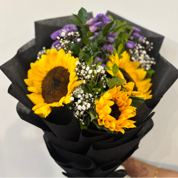 Noir Sunflower Bouquet