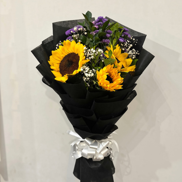 Noir Sunflower Bouquet