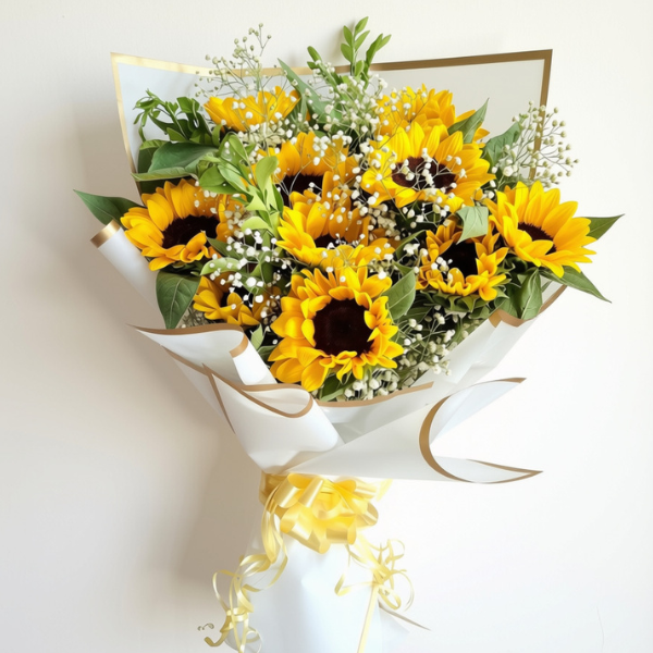 Golden Luxe Sunflower Bouquet