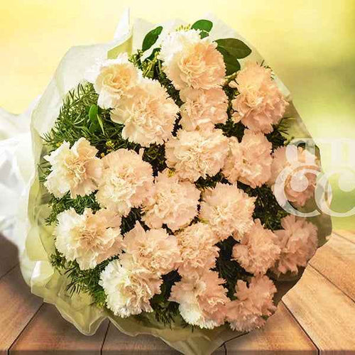 Carnations so White - Bake N Bloom
