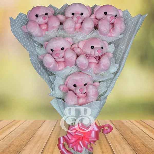 Pink Teddy Bouquet