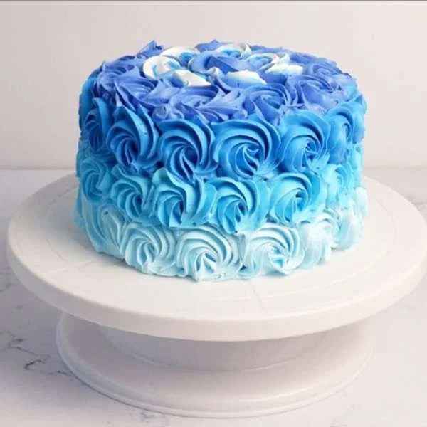 Blue Ombre Cake - Bake N Bloom