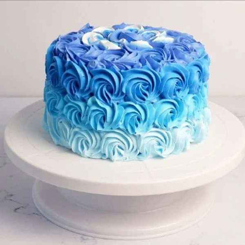 Blue Ombre Cake - Bake N Bloom